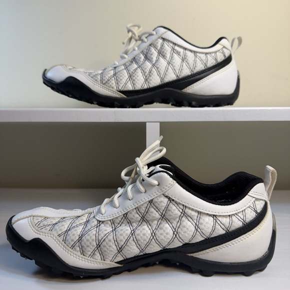 FootJoy FJ Superlites Spikeless Golf Shoes 98951 US 6.5 M Women Mesh White Black - Picture 3 of 10